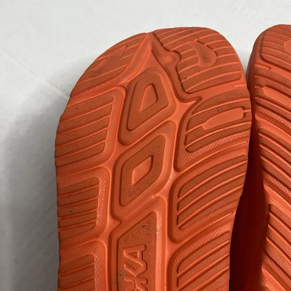 Hoka One One Slide 3 Sandals Mens 12 Orange Ora Recovery Comfort Shoes